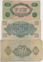 1944. 1P-100P (10x) "A Vörös Hadsereg Parancsnoksága" T:vegyes