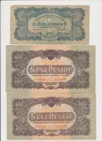 1944. 1P-100P (10x) "A Vörös Hadsereg Parancsnoksága" T:vegyes