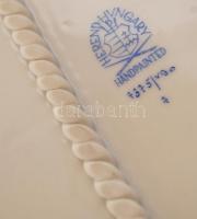 Herendi Viktória mintás tálca, kézzel festett, jelzett, hibátlan, 26×16 cm