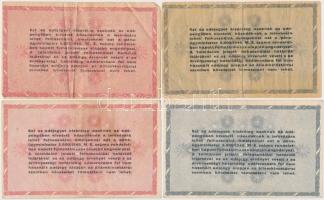 1946. 10db-os vegyes magyar adópengő bankjegy tétel, közte fordított címeres, sorozat- és sorszám né...