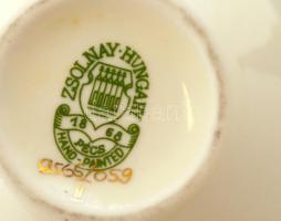 Zsolnay búzavirág mintás kis váza, kézzel festett, jelzett, hibátlan, m:13 cm