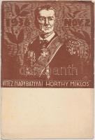 1938 Vitéz Nagybányai Horthy Miklós, Harmos K. eredeti fametszete / woodcut (EK)