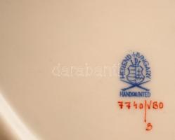 Herendi Viktória mintás tálka, kézzel festett, jelzett, hibátlan, 15×12 cm