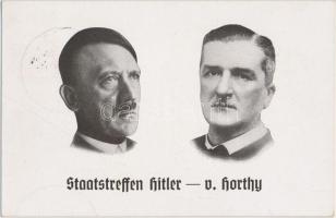 1938 Staatstreffen Hitler - von. Horthy; Verlag O. Struck 1938 Reichsverweser von Horthy So. Stpl