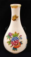 Herendi Viktória mintás váza, kézzel festett, jelzett, hibátlan, m:16 cm