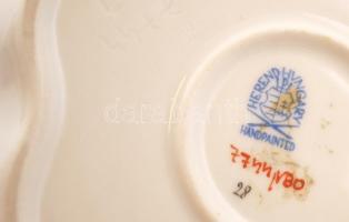 Herendi Viktória mintás tálka, kézzel festett, jelzett, hibátlan, 11×11 cm