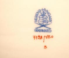 Herendi Viktória mintás kis tálka, kézzel festett, jelzett, hibátlan, 11×8 cm