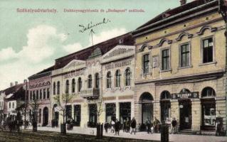 Székelyudvarhely, Odorheiu Secuiesc; Dohánynagytőzsde, Budapest szálloda; Sterba Ödön kiadása / hotel (ázott / wet damage)