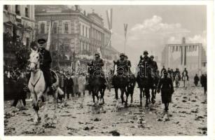 1938 Kassa, Kosice; bevonulás, Horthy Miklós / entry of the Hungarian troops, Horthy &#039;1938 Kassa visszatért&#039; So. Stpl