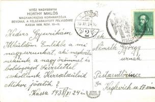 1938 Kassa, Kosice; bevonulás, Horthy Miklós / entry of the Hungarian troops, Horthy '1938 Kass...