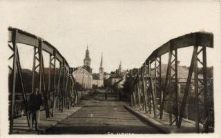 1940 Székelyudvarhely, Odorheiu Secuiesc;  híd / bridge, photo 'vissza' So. Stpl