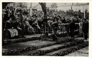 1940 Kolozsvár, Cluj; bevonulás, Horthy Miklós, Purgly Magdolna / entry of the Hungarian troops, Horthy, Purgly &#039;vissza&#039; So. Stpl