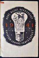1941 Tungsram naptár az 1941. évre, fűzött papírkötésben