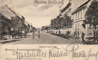 Székelyudvarhely, Odorheiu Secuiesc; Kossuth Lajos utca, kiadja Válentsik és Günther / street