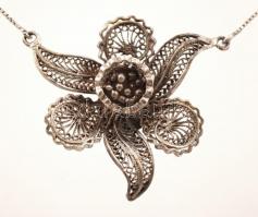 Ezüst nyaklánc medállal, Ag., nettó: 11,2gr.,  jelzett, 42cm/ Silver necklace with pendant, Ag, net....