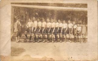 Székelyudvarhely, Odorheiu Secuiesc; Református Collégium válogatott futball csapata 1925-26 iskola évben / football team of Calvinist College, photo (fl)