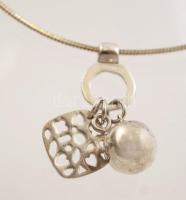 Ezüst nyaklánc medállal, Ag., nettó:8,1gr.,  jelzett, 38cm/ Silver necklace with pendant, Ag, net. 8...