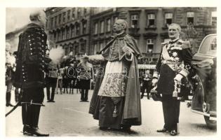 1938 Budapest, Szent ÉV; Eugenio Pacelli bíboros (a későbbi XII. Piusz pápa) és Horthy kormányzó