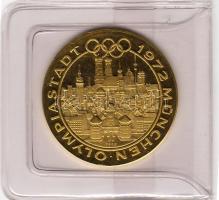 NSZK 1972. Olimpiai emlékérem, arany, 15.78 gr (0.999) T:PP