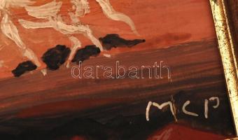 MCP jelzéssel: Álomkép. Olaj, falemez, keretben, 30×40 cm