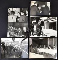 cca 1960-70 Az elvtársak munkában, vegyes, leginkább nagy méretű fotó tétel azonosítandó személyekke...