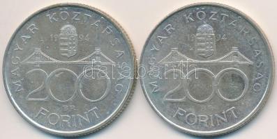 1994. 200Ft Ag "Deák" (2x) T:2,2-