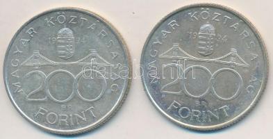 1994. 200Ft Ag "Deák" (2x) T:2,2-