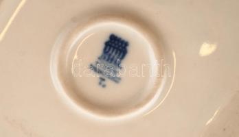 Zsolnay páros őzike, kézzel festett, jelzett, hibátlan, m:7 cm, h:14 cm