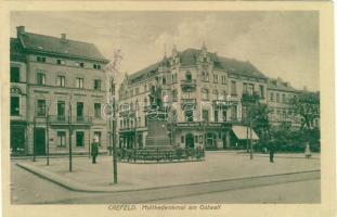 Crefeld, Krefeld; Moltkedenkmal am Ostwall / statue, restaurant