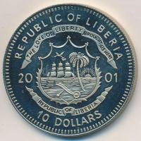 Libéria 2001. 10$ "Szabadság pillanatai - A Nobel-díjas Dalami Láma 1989." multicolor, tan...
