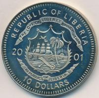 Libéria 2001. 10$ "Szabadság pillanatai - A második világháború vége 1945." multicolor, ta...