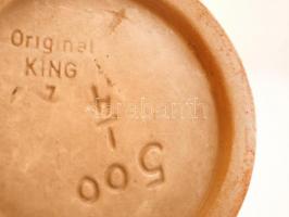 Jelzett sörös korsó, "Lustig lass mich" felirattal, kézzel festett mázas kerámia, hibátlan...