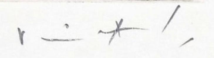 Váci András (1926- ): Diók. Rézkarc, papír, jelzett, 10x15 cm