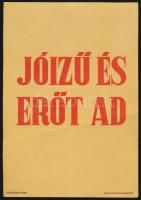 cca 1940 Salve tápszer kisméretű reklámplakátja: "Üdv az egészségnek, jóízű és erőt ad", B...