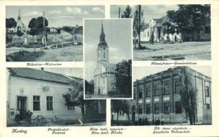 Kerény, Kljajicevo; Kálvária, Községháza, Állami elemi népiskola, Postahivatal / calvary, town hall, school, post office
