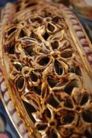 Fischer J Budapest díszváza, kézzel festett mázas fajansz, restaurált, m:26 cm