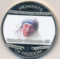 Libéria 2004. 10$ "Szabadság pillanatai-Teréz anya (Nobel-békedíj) 1979" multicolor tanúsítvánnyal T:PP ujjlenyomatos Liberia 2004. 10 Dollars "Moments of Freedom-Theresa mother-Nobel peace price 1979" multicolor with certificate C:PP fingerprint