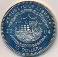 Libéria 2004. 10$ "Szabadság pillanatai-A spanyol armada pusztulása 1588" multicolor tanús...