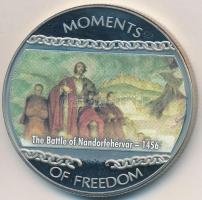 Libéria 2004. 10$ "Szabadság pillanatai-A nándorfehérvári ütközet 1456" multicolor tanúsítvánnyal T:PP ujjlenyomat  Liberia 2004. 10 Dollars "Moments of Freedom-The Battle of Nándorfehérvár 1456" multicolor with certificate C:PP fingerprint