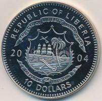 Libéria 2004. 10$ "Szabadság pillanatai - Tienanmen tér 1989" multicolor tanúsítvánnyal T:...