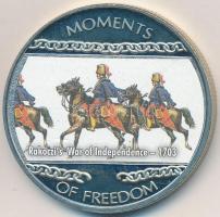 Libéria 2004. 10$ "Szabadság pillanatai - Rákóczi szabadságharc 1703" multicolor tanúsítvánnyal T:PP kissé ujjlenyomatos  Liberia 2004. 10 Dollars "Moments of Freedom - Rakoczi's War of Independence 1703" multicolor with certificate C:PP small fingerprint