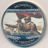 Libéria 2004. 10$ "Szabadság pillanatai-A sztálingrádi csata 1943." multicolor tanúsítvánnyal T:PP ujjlenyomatos  Liberia 2004. 10 Dollars "Moments of Freedom-The siege of Stalingrad 1943." multicolor with certificate C:PP fingerprint