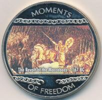 Libéria 2004. 10$ "Szabadság pillanatai - A Makkabeusok felkelése i.e. 167" multicolor tanúsítvánnyal T:PP ujjlenyomatos  Liberia 2004. 10 Dollars "Moments of Freedom - The Revolt of the Maccabees 167 BC" multicolor with certificate C:PP fingerprint