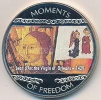 Libéria 2004. 10$ "Szabadság pillanatai-Jean d´Arc 1429." multicolor tanúsítvánnyal T:PP  Liberia 2004. 10 Dollars "Moments of Freedom-Jean d´Arc the virgin of Orleans 1429." multicolor with certificate C:PP