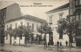 Budapest IX. Mester utcai Női felső kereskedelmi iskola, Fehérnemű és függöny vegytisztító üzlet