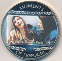 Libéria 2004. 10$ "Szabadság pillanatai - Az algériai függetlenségi felkelés 1954" multicolor tanúsítvánnyal T:PP kissé ujjlenyomatos Liberia 2004. 10 Dollars "Moments of Freedom - War of independence in Algeria 1954" multicolor with certificate C:PP small fingerprint