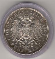 Deutsches Reich Sachsen 1907 5 Mark Friedrich August V., ezüst, T: nagyon szép, peremhibával