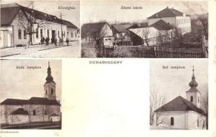 Dunabogdány, Községháza, állami iskola, templomok