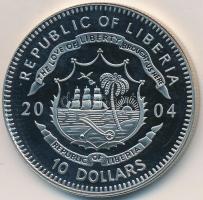 Libéria 2004. 10$ "Szabadság pillanatai-Pinochet-rezsim vége 1989" multicolor tanúsítvánny...