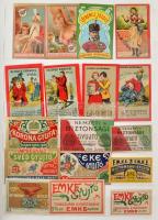 155 db majdnem mind különféle háború előtti gyufacímkét tartalmazó szép gyűjtemény. 28 címke boríték...